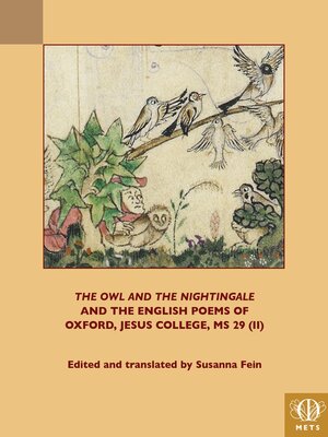 cover image of The Owl and the Nightingale and the English Poems of Jesus College MS 29 (II)